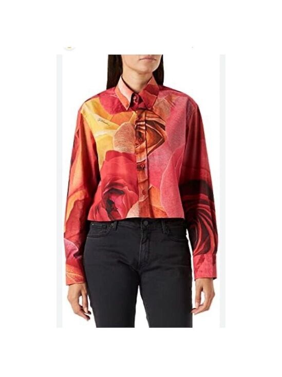 Just Cavalli Tops - Just Cavalli Women's Floral Print Long Sleeve Blouse Multicolor Size 44